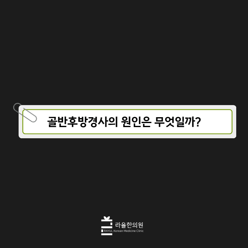 [칼럼] 골반후방경사의 원인과 유발증상들