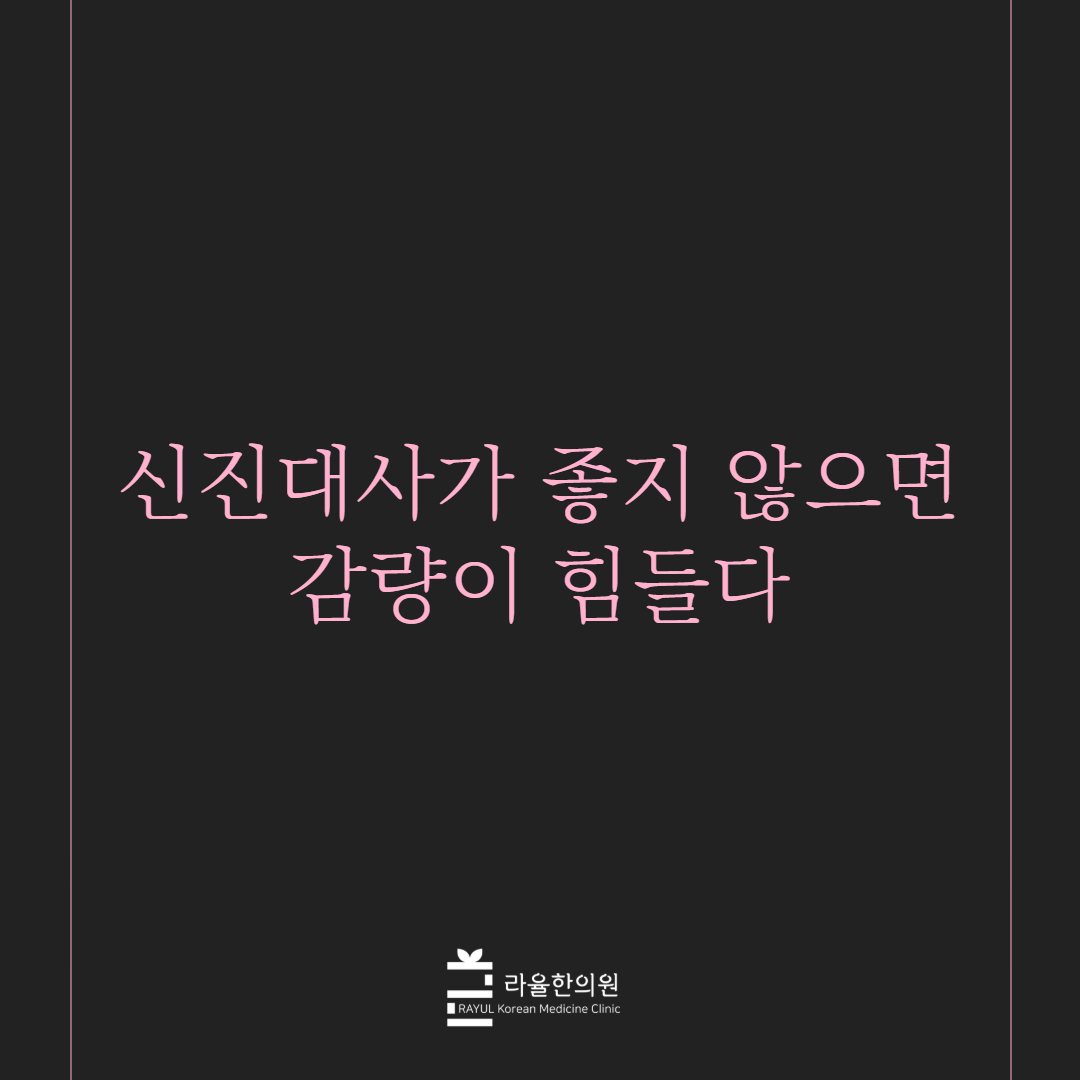 [칼럼] 신진대사가 좋지 않으면 감량이 힘들다