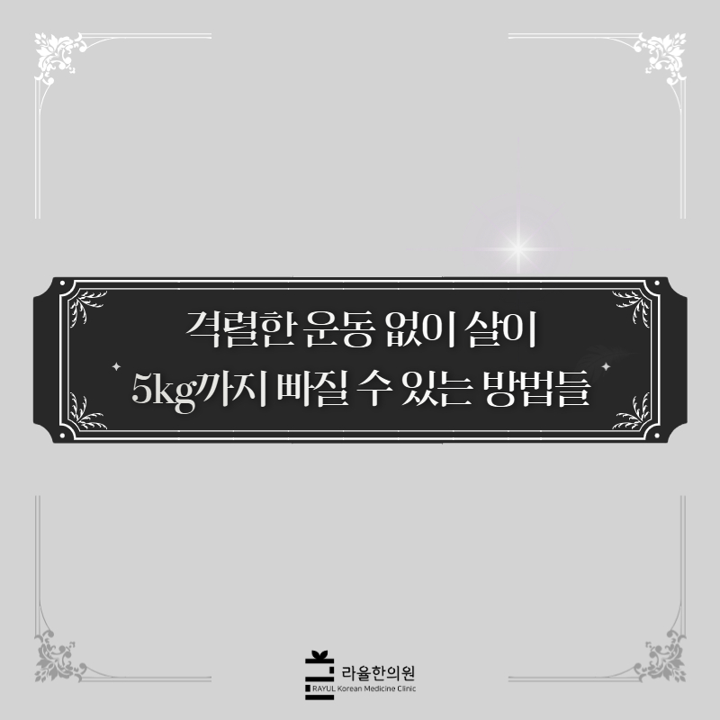 [칼럼] 격렬한 운동 없이 살이 5kg까지 빠질 수 있는 방법들